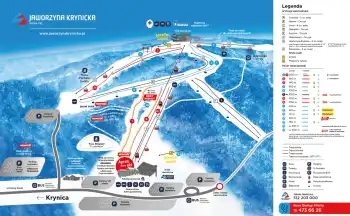 Mapa ośrodka Jaworzyna Krynicka