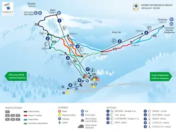 Mapa ośrodka Karpacz Ski Arena