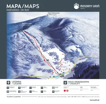 Mapa ośrodka Mosorny Groń