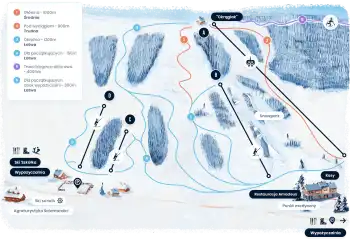 Mapa ośrodka Puławy Kiczera Ski