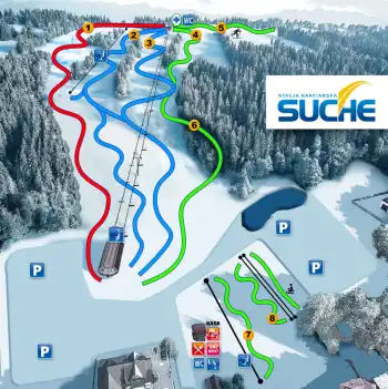 Mapa ośrodka Poronin Suche