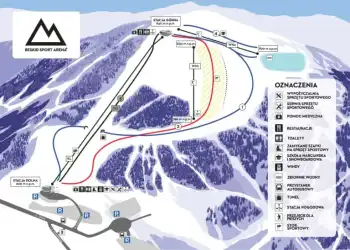 Mapa ośrodka Szczyrk Beskid Sport Arena