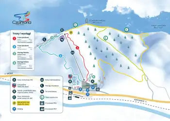 Mapa ośrodka Ustroń Czantoria