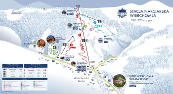 Mapa ośrodka Wierchomla