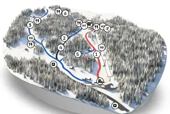 Mapa ośrodka Wisła Soszów