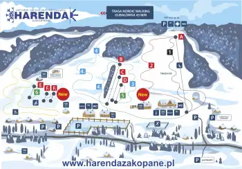 Mapa ośrodka Zakopane Harenda